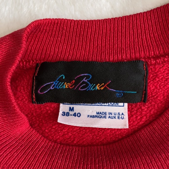 {VTG} Laurel Burch | Hanes 1987 Rainbow Cats Painting Artist Sweatshirt (M) - Picture 5 of 16